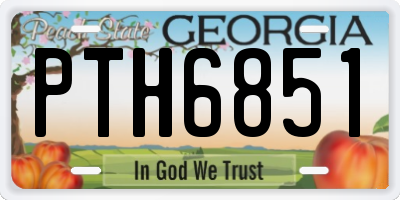 GA license plate PTH6851
