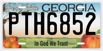 GA license plate PTH6852