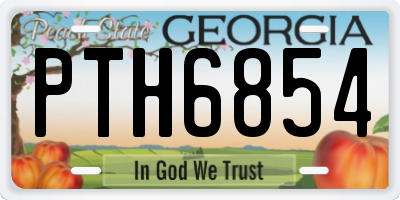 GA license plate PTH6854