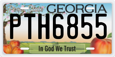 GA license plate PTH6855