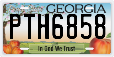 GA license plate PTH6858