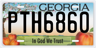 GA license plate PTH6860