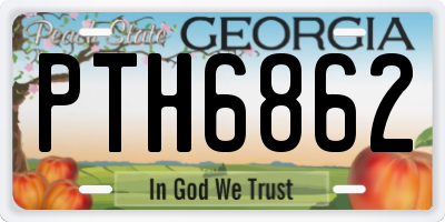 GA license plate PTH6862
