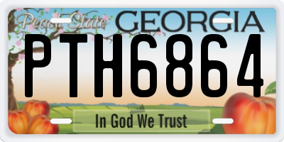 GA license plate PTH6864