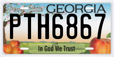 GA license plate PTH6867