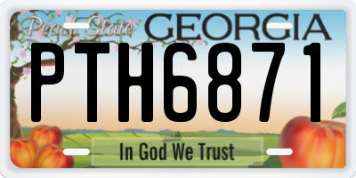 GA license plate PTH6871