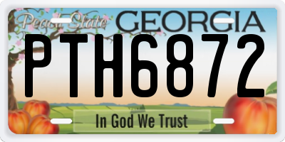 GA license plate PTH6872