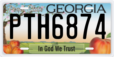 GA license plate PTH6874
