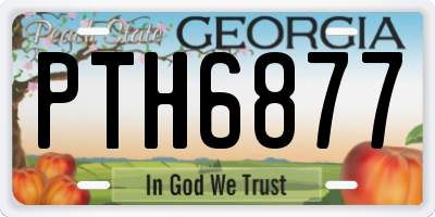 GA license plate PTH6877