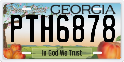 GA license plate PTH6878