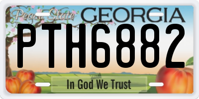 GA license plate PTH6882