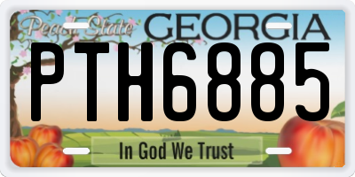 GA license plate PTH6885