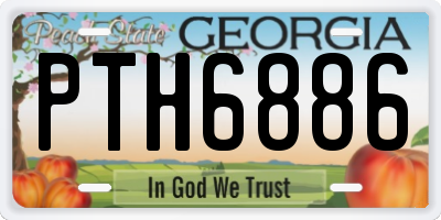 GA license plate PTH6886