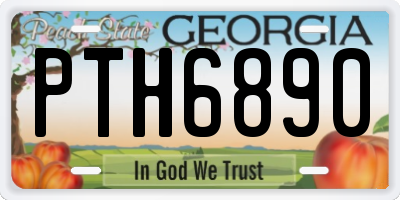 GA license plate PTH6890