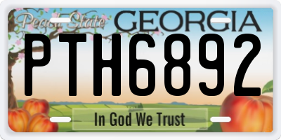 GA license plate PTH6892