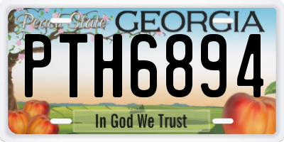 GA license plate PTH6894