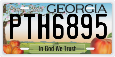 GA license plate PTH6895