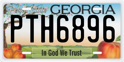 GA license plate PTH6896