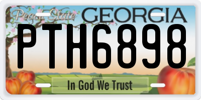 GA license plate PTH6898