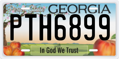 GA license plate PTH6899
