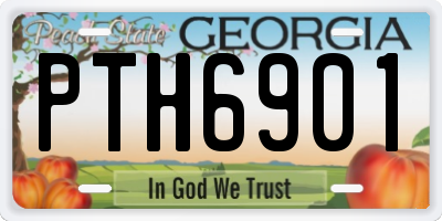GA license plate PTH6901