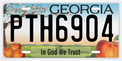 GA license plate PTH6904