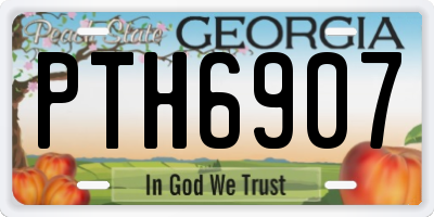 GA license plate PTH6907