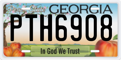 GA license plate PTH6908