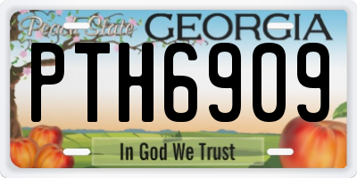 GA license plate PTH6909