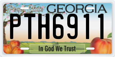 GA license plate PTH6911