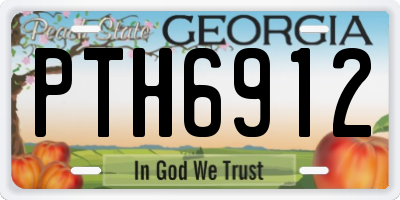 GA license plate PTH6912