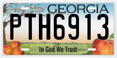 GA license plate PTH6913