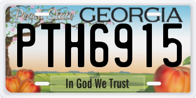 GA license plate PTH6915