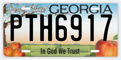 GA license plate PTH6917