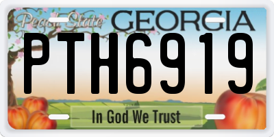 GA license plate PTH6919