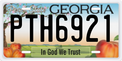 GA license plate PTH6921