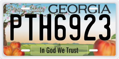 GA license plate PTH6923