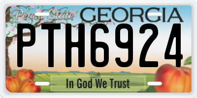 GA license plate PTH6924