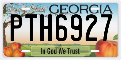 GA license plate PTH6927