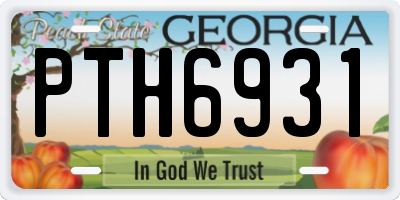 GA license plate PTH6931