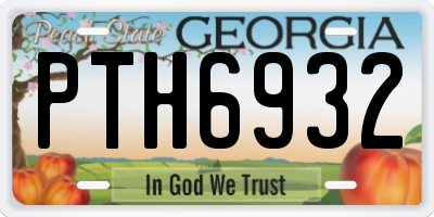 GA license plate PTH6932