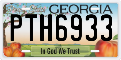 GA license plate PTH6933