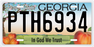 GA license plate PTH6934