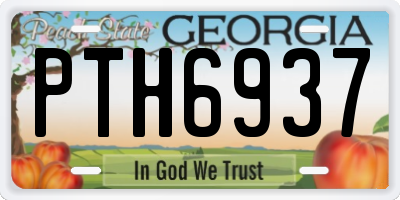 GA license plate PTH6937
