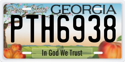GA license plate PTH6938