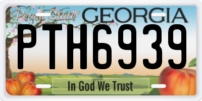 GA license plate PTH6939