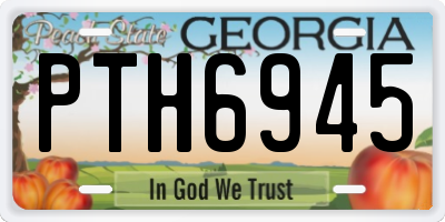 GA license plate PTH6945