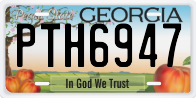 GA license plate PTH6947