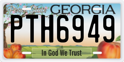 GA license plate PTH6949