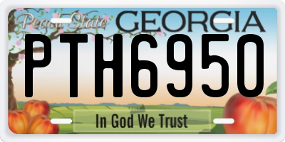GA license plate PTH6950
